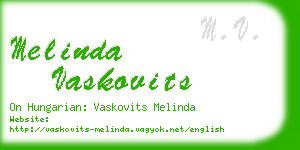 melinda vaskovits business card